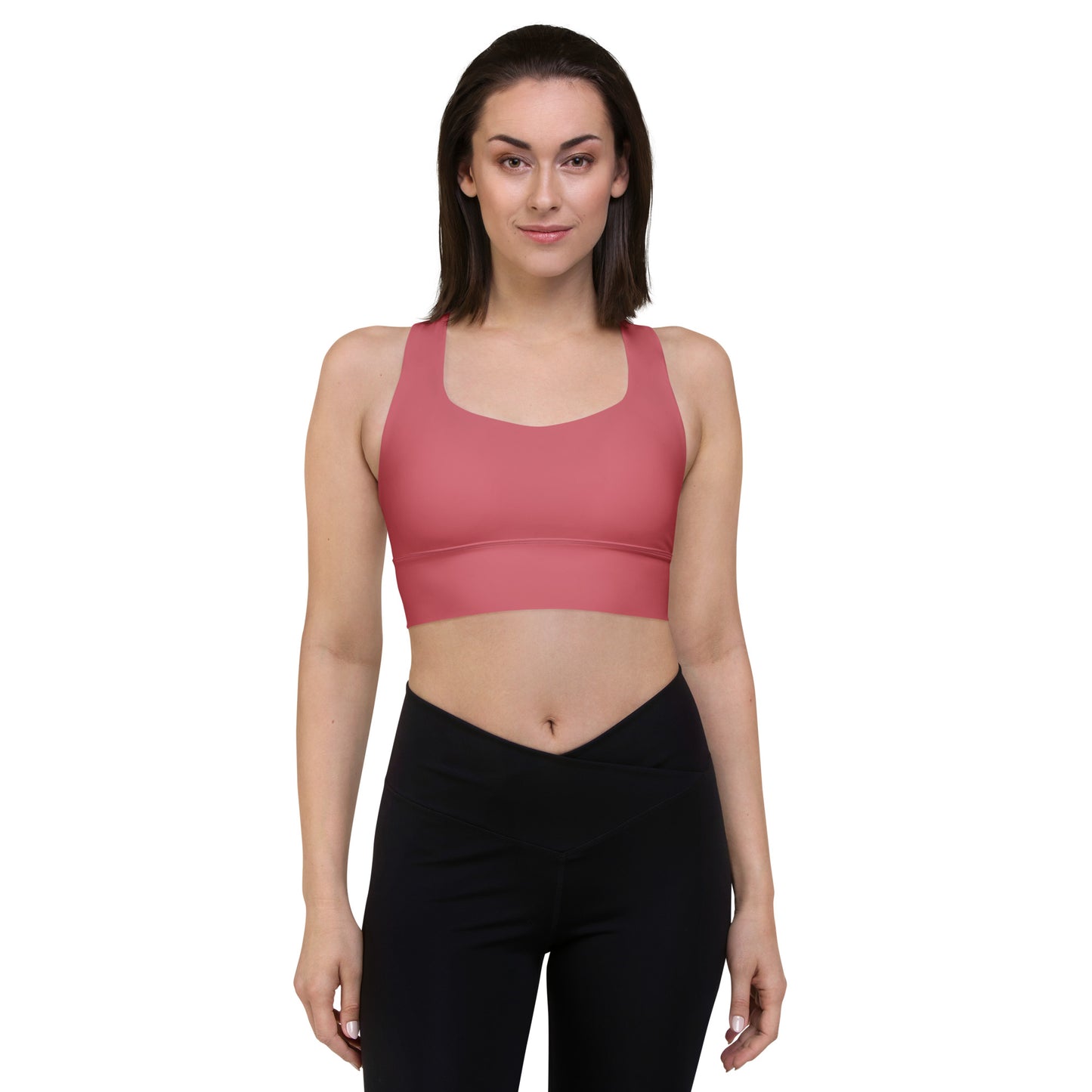 Pink Longline Sports Bra