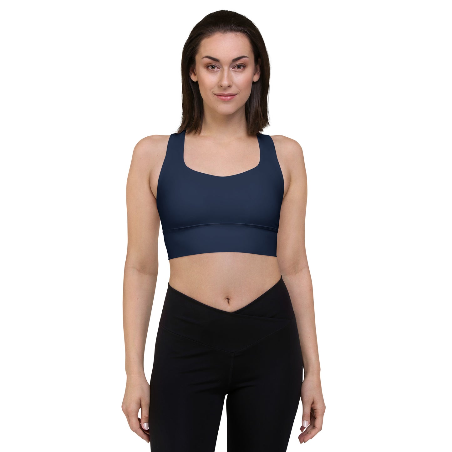 Navy Longline Sports Bra