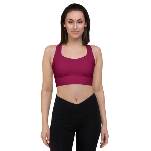 Raspberry Longline Sports Bra