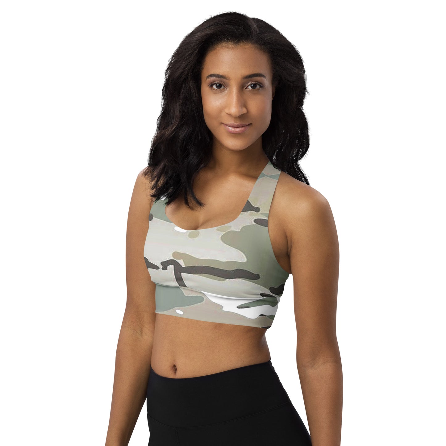 Desert Camo Longline Sports Bra