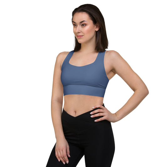 Kashmir Blue Longline Sports Bra