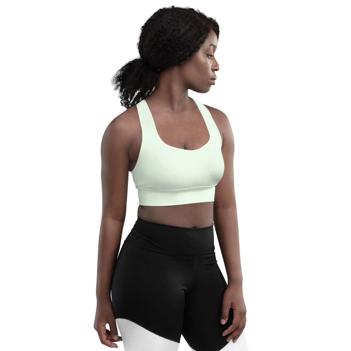 Pastel Mint Longline Sports Bra