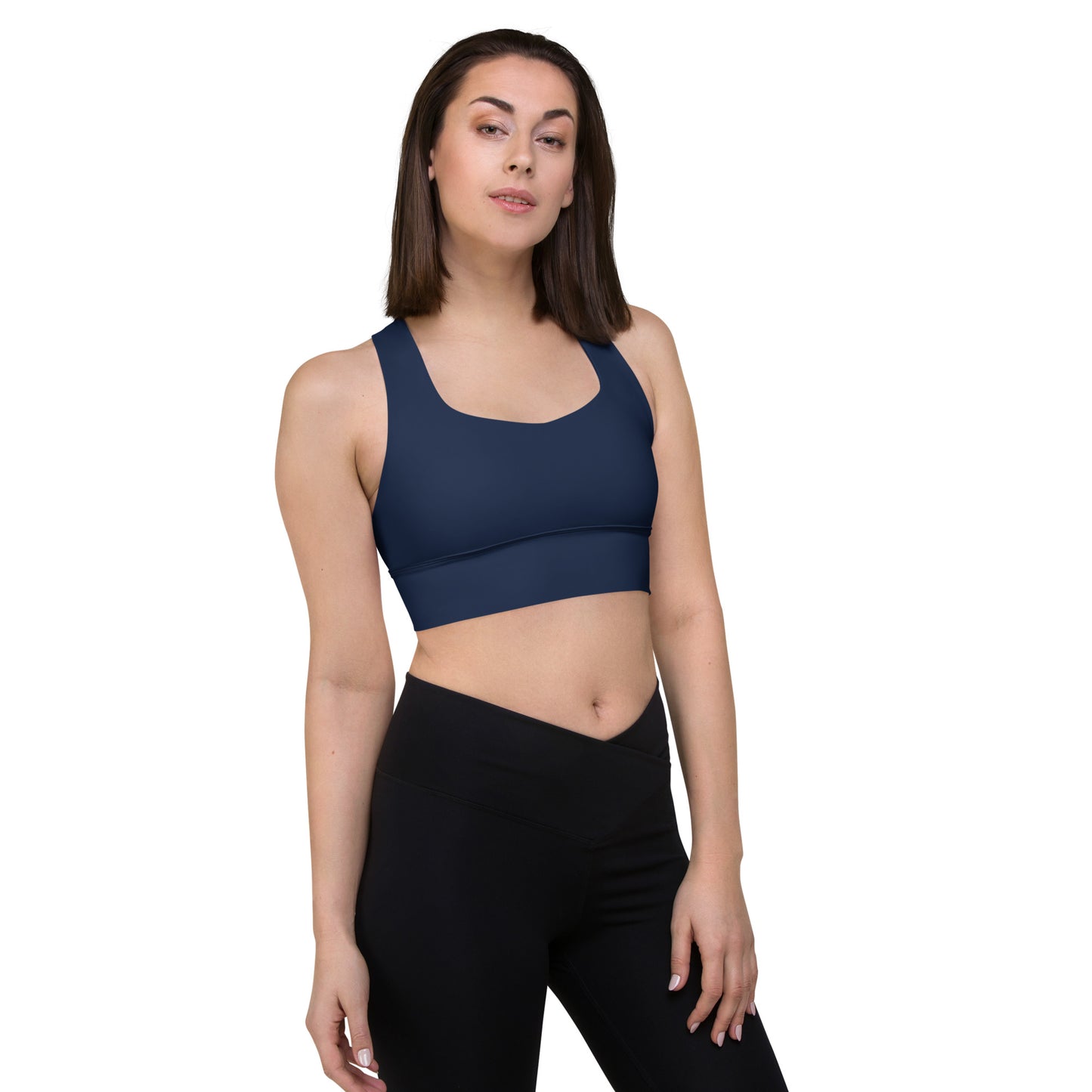 Navy Longline Sports Bra