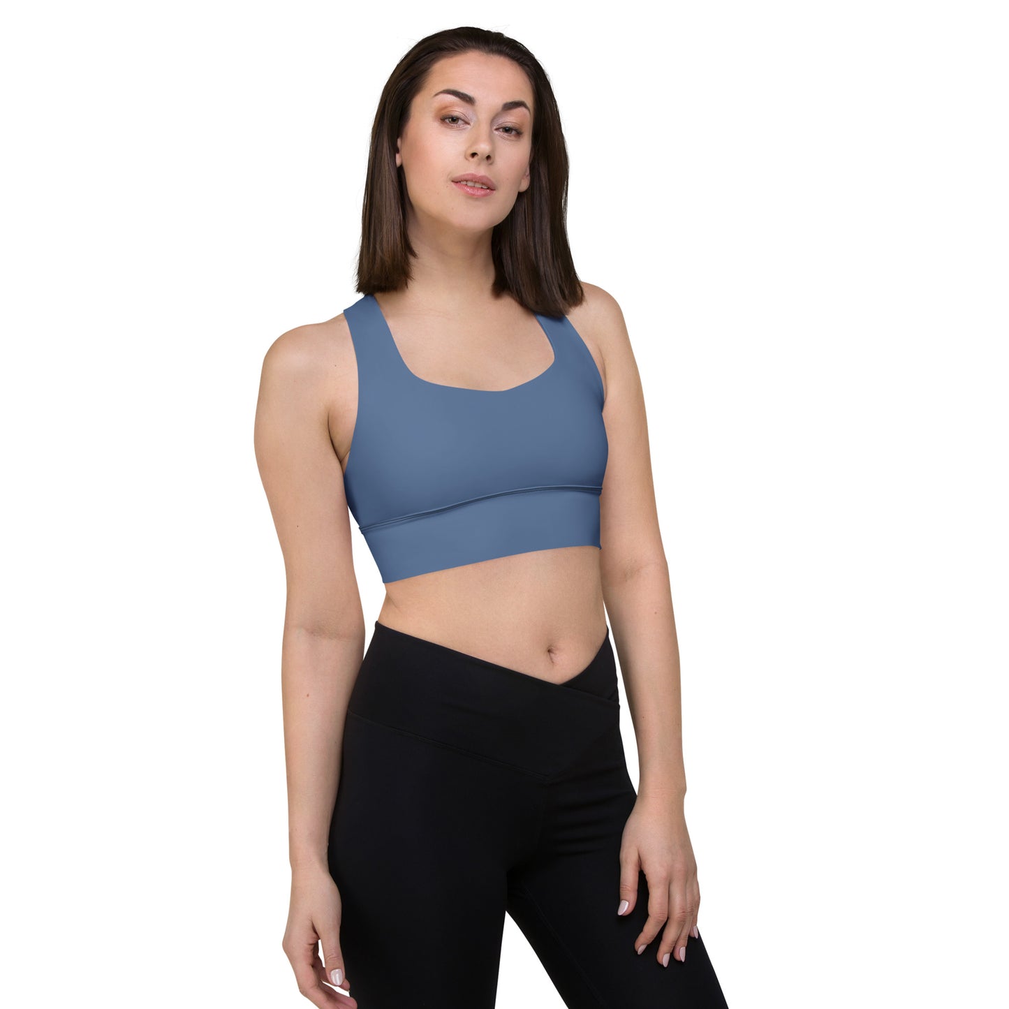 Kashmir Blue Longline Sports Bra