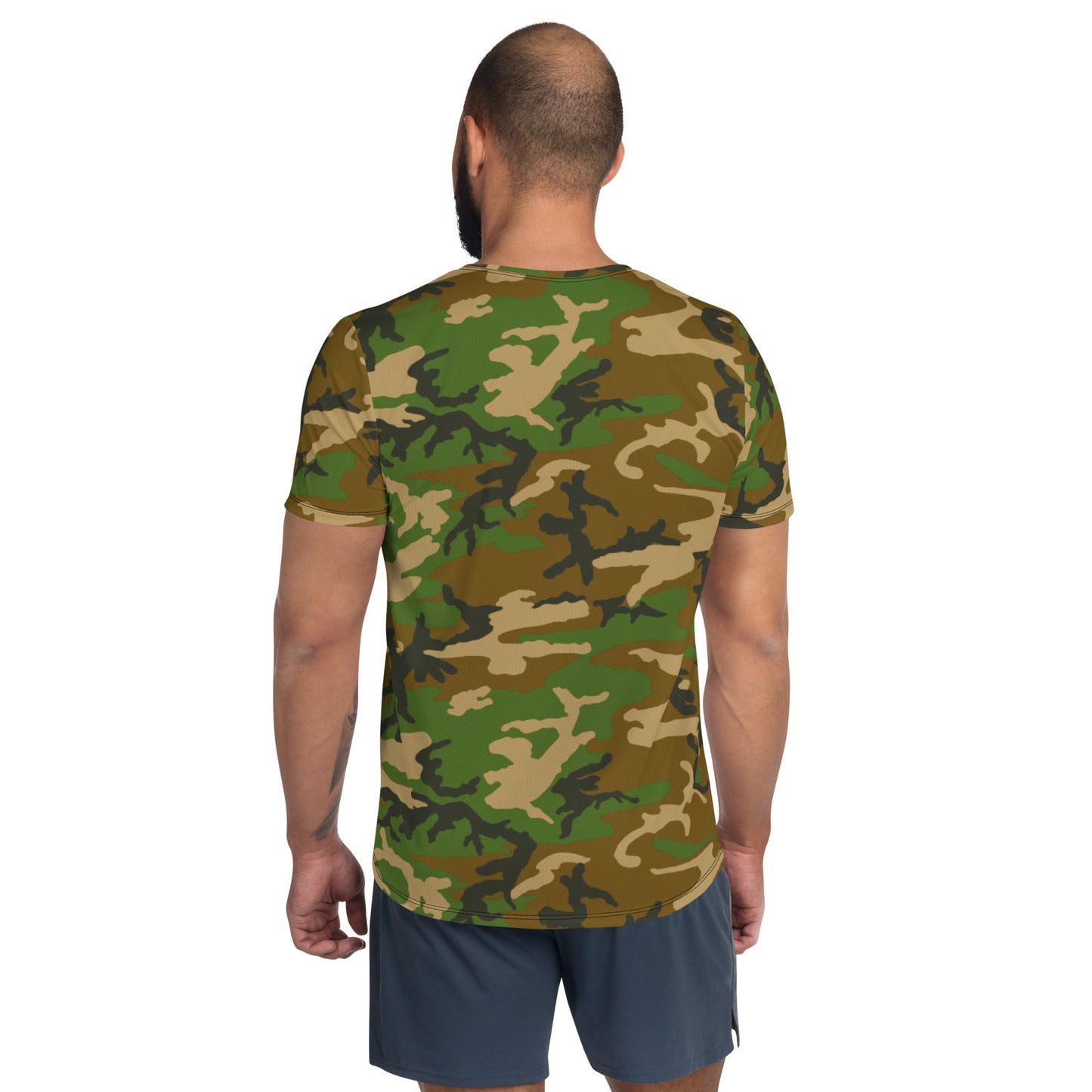 M81 Woodland Camo Men's Athletic T-shirt