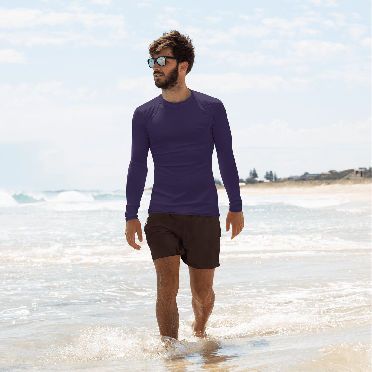 Men's Dark Purple Rash Guard