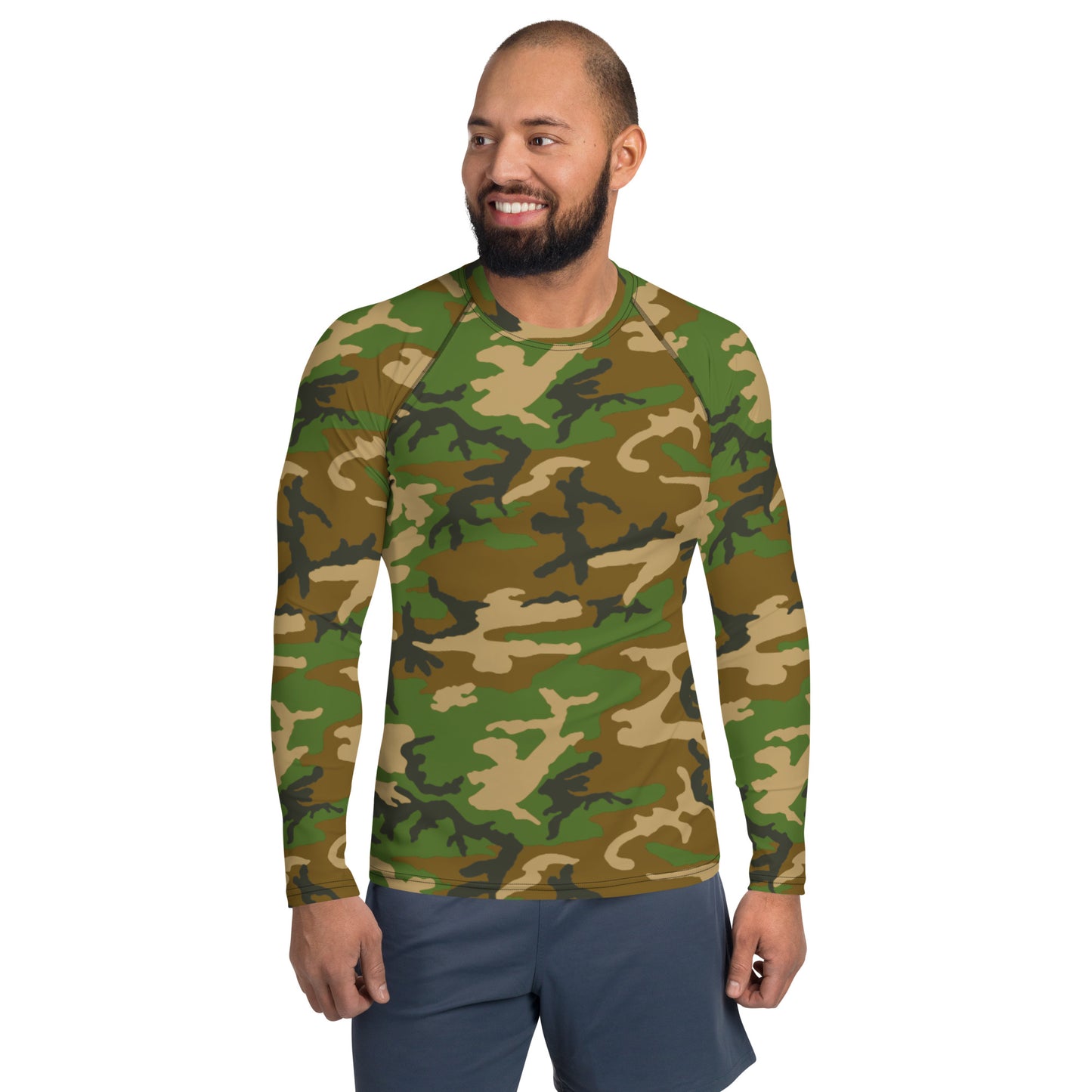 M81 Woodland Camo Men's Rash Guard