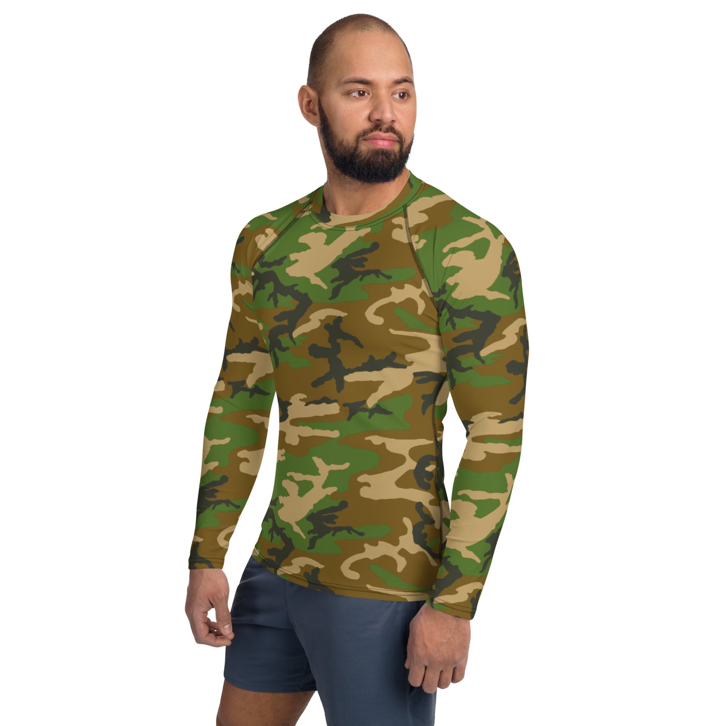 M81 Woodland Camo Men's Rash Guard