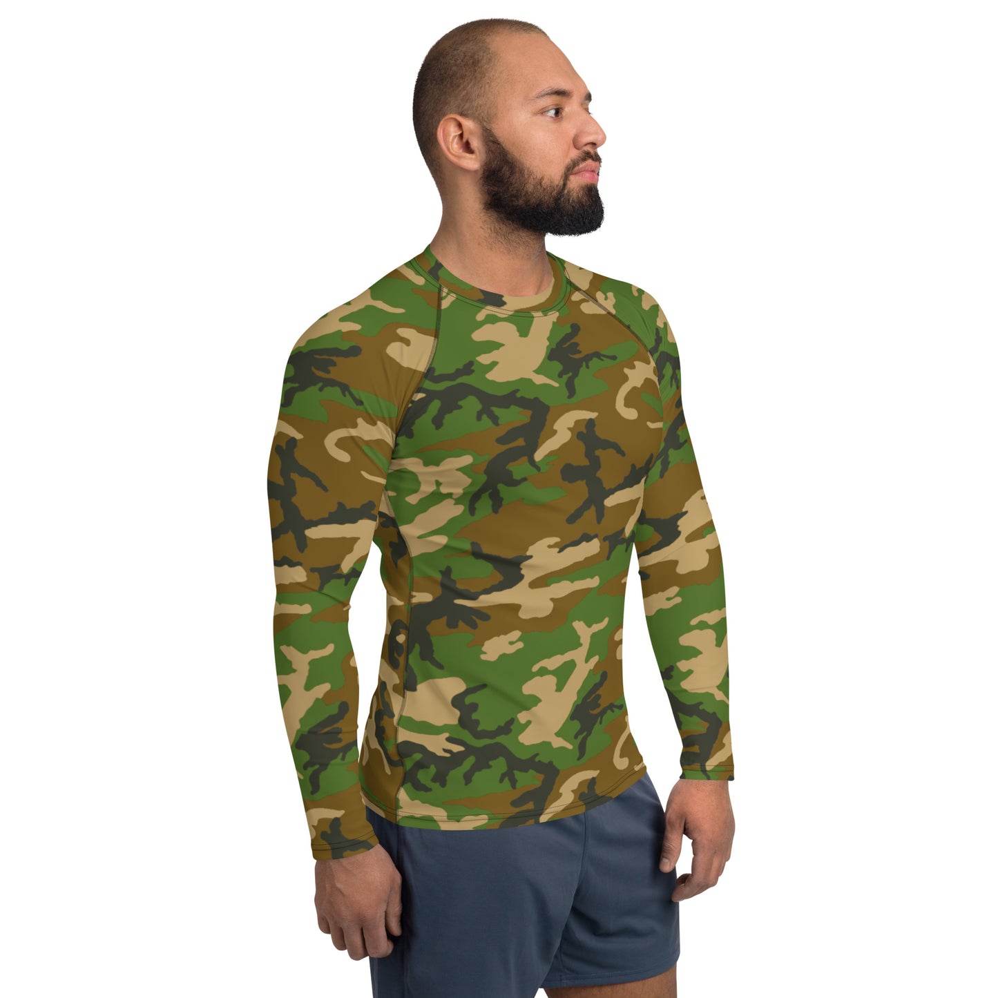 M81 Woodland Camo Men's Rash Guard