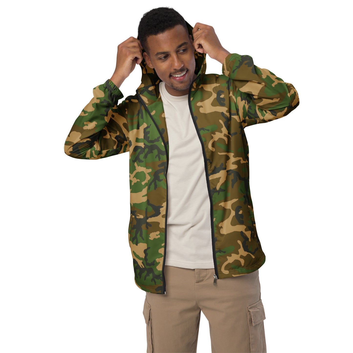 M81 Woodland Camo Men’s Windbreaker