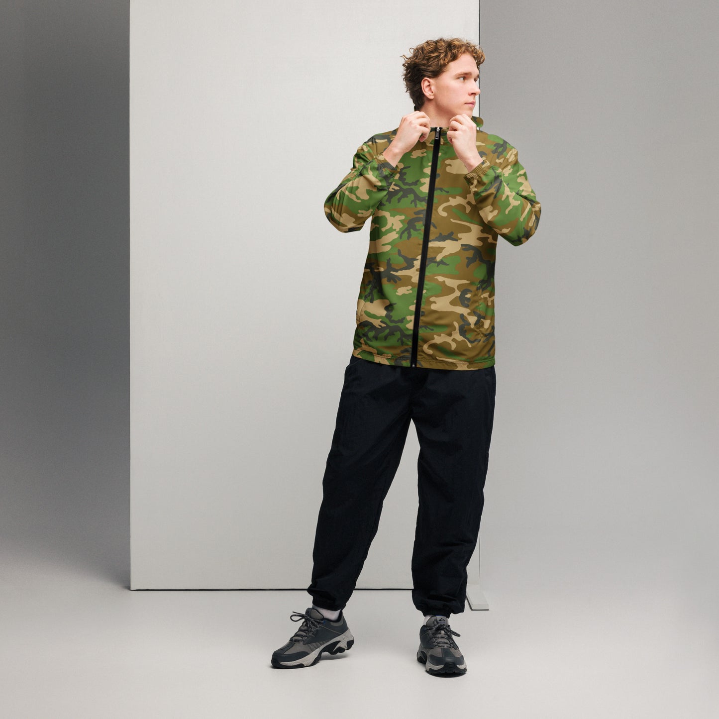 M81 Woodland Camo Men’s Windbreaker