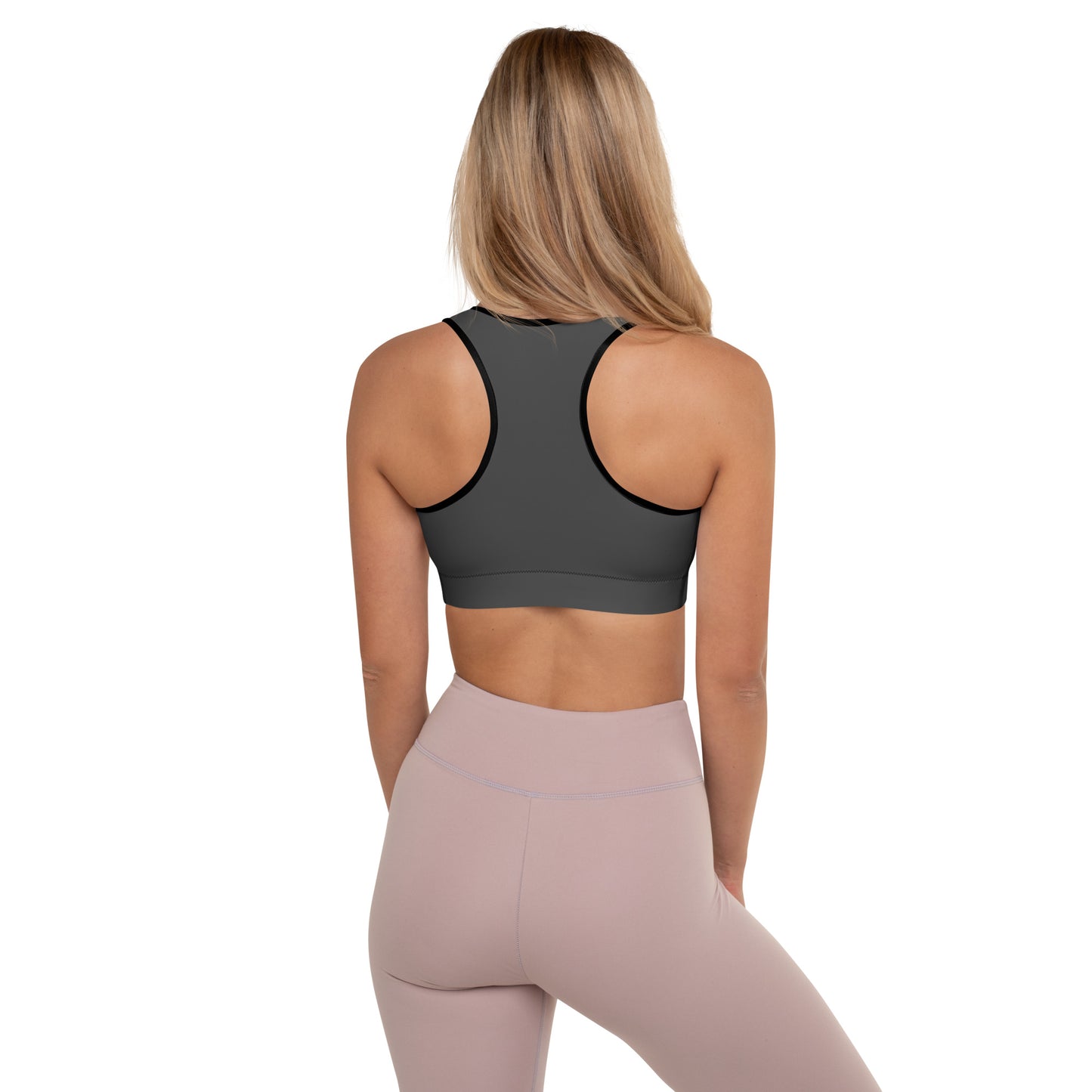 Charcol Padded Sports Bra