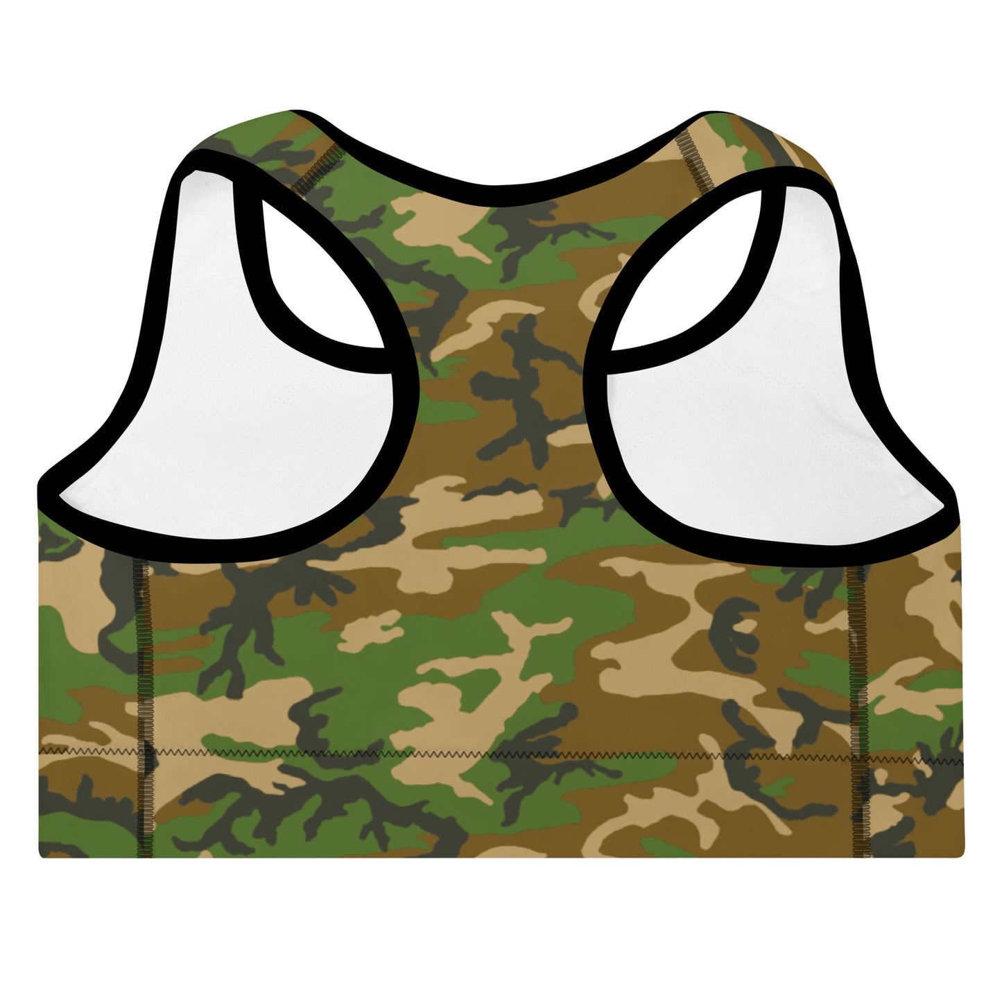 M81 Woodland Camo Padded Sports Bra