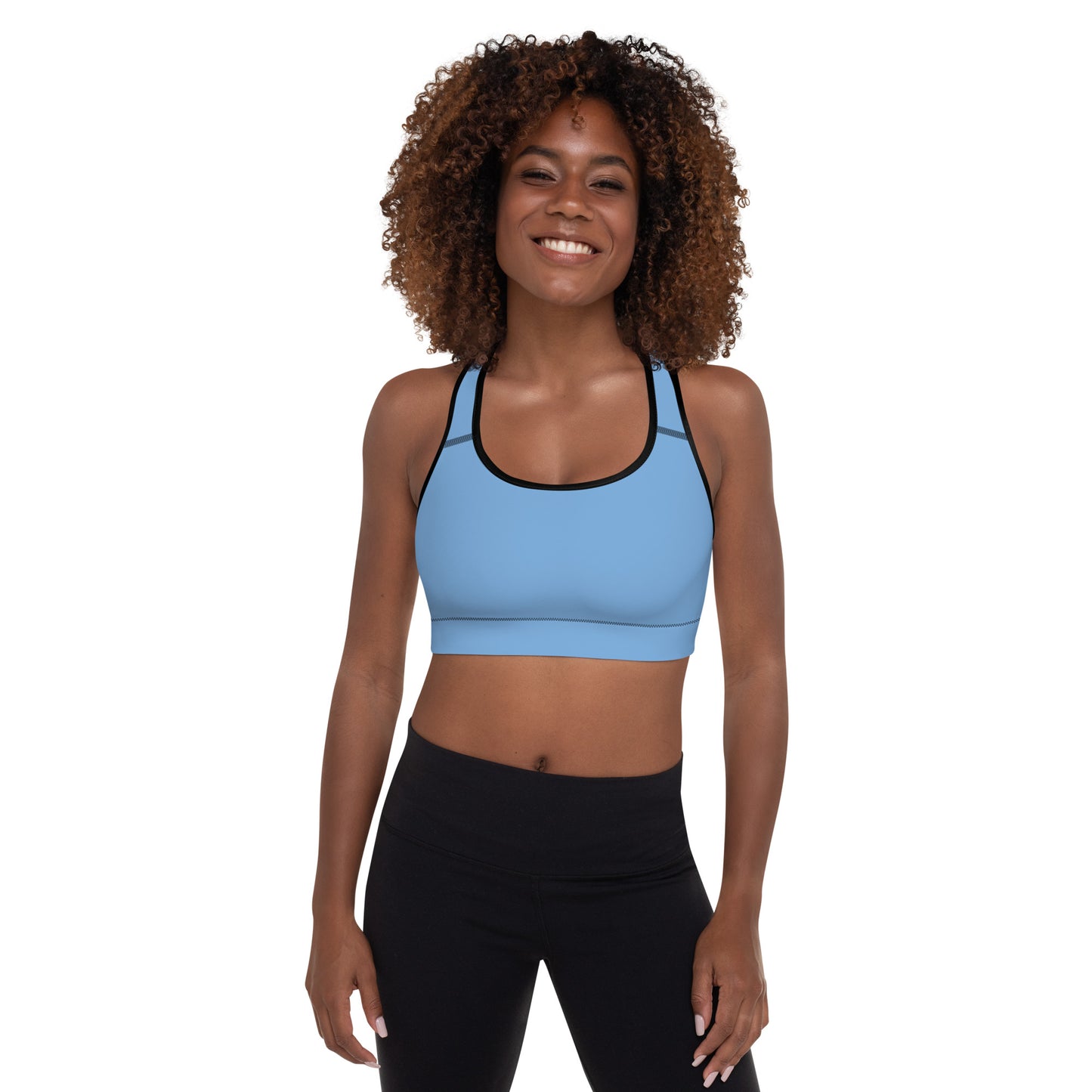 Sky Blue Padded Sports Bra