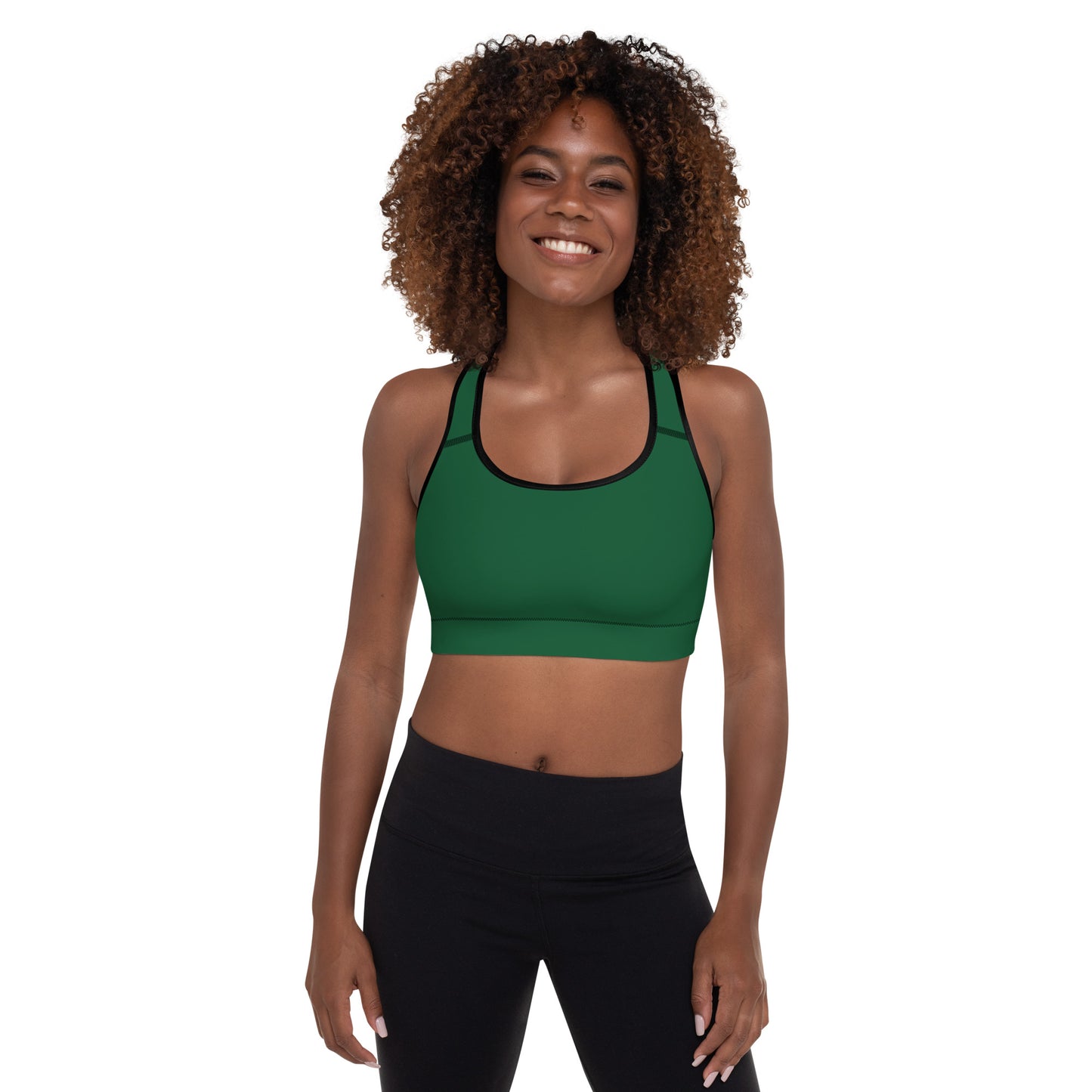 Everglade Green Padded Sports Bra