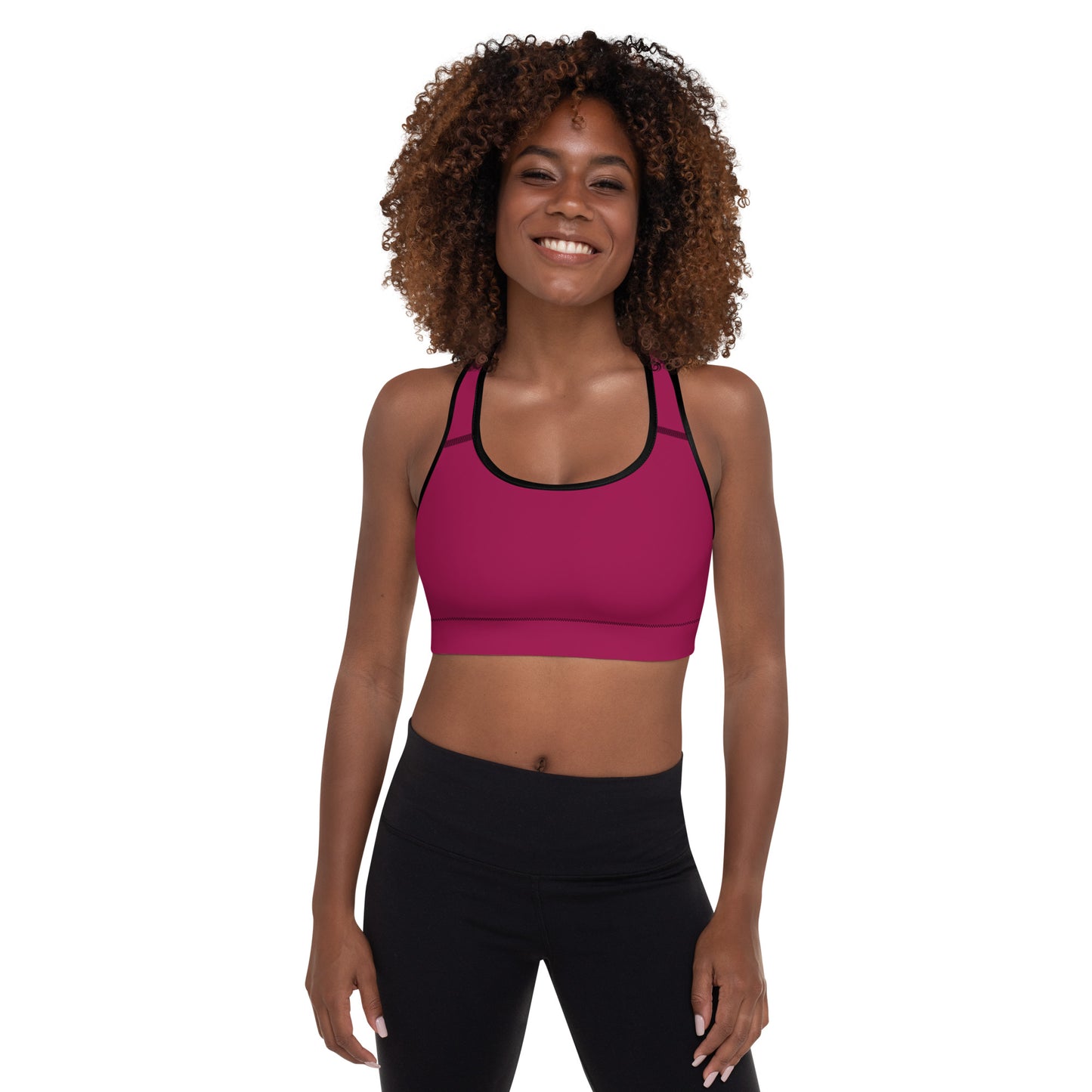 Raspebbry Padded Sports Bra