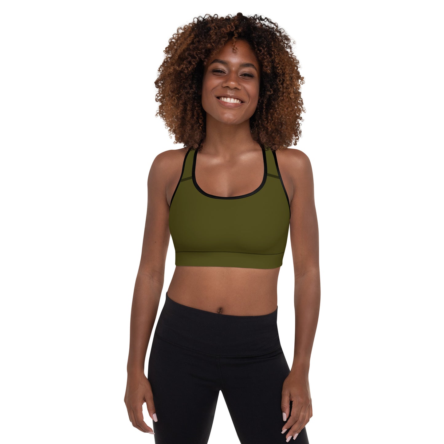 Olive Padded Sports Bra