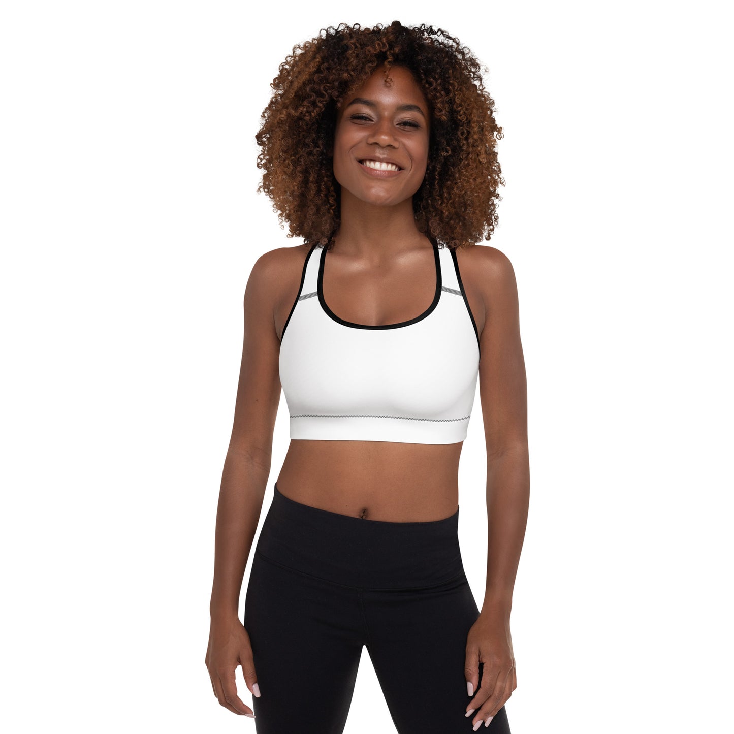 White Padded Sports Bra