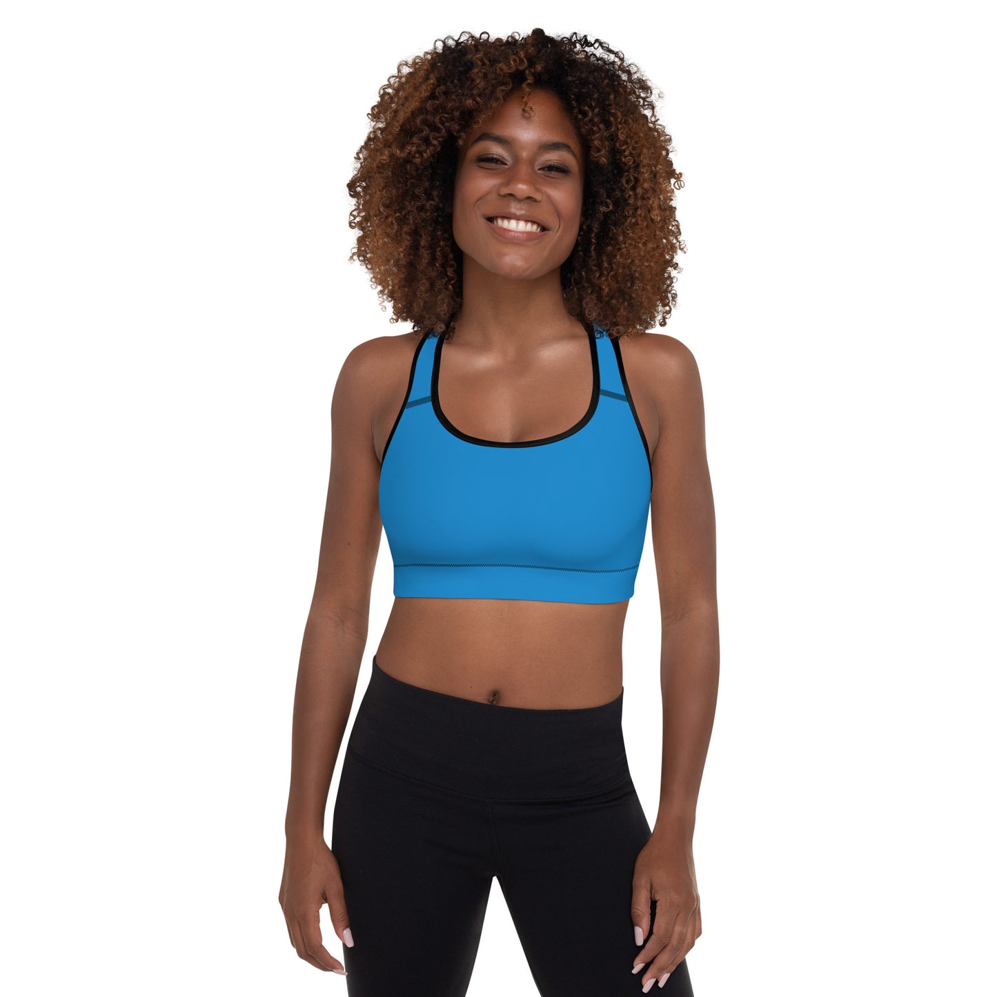 Blue Padded Sports Bra