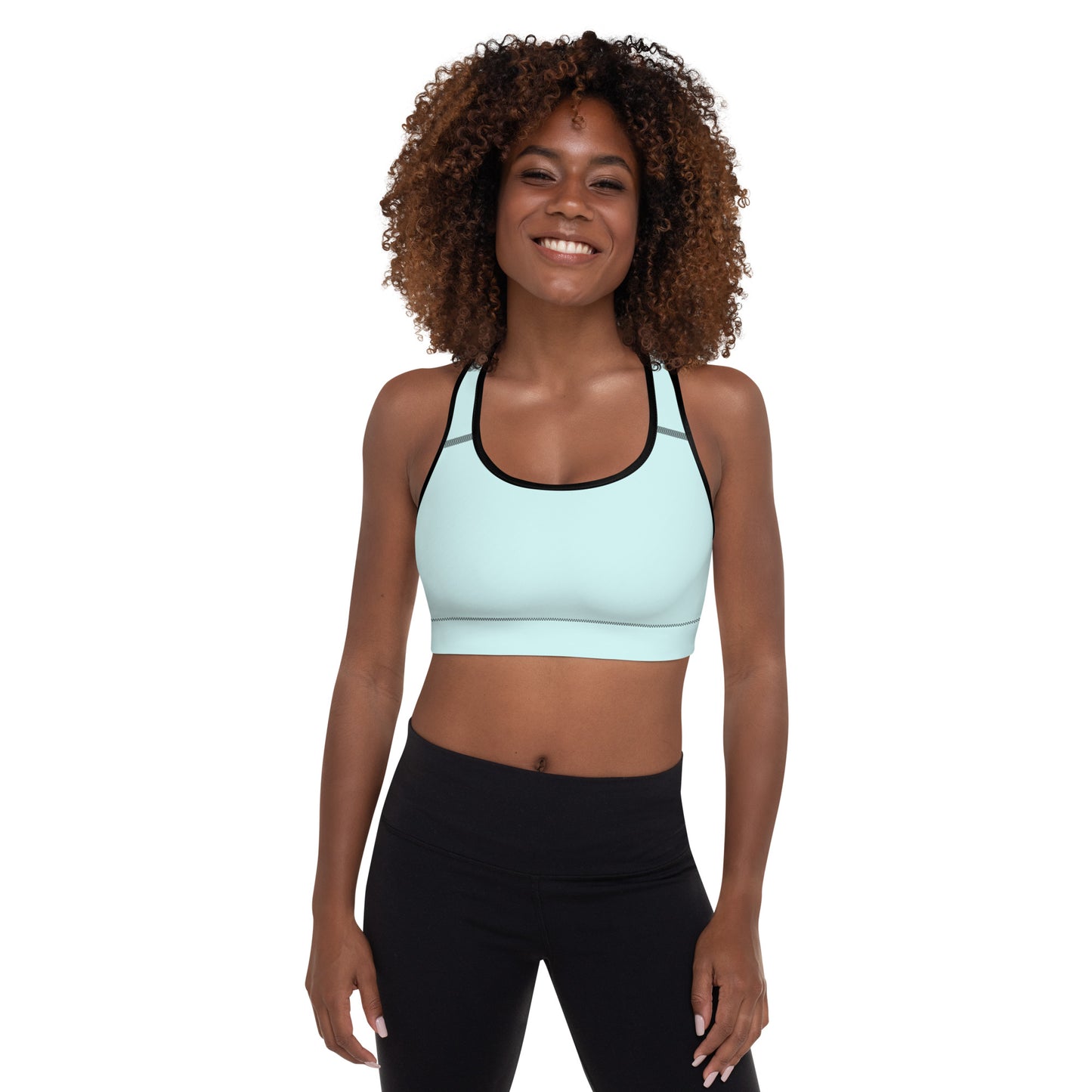 Pastel Blue Padded Sports Bra