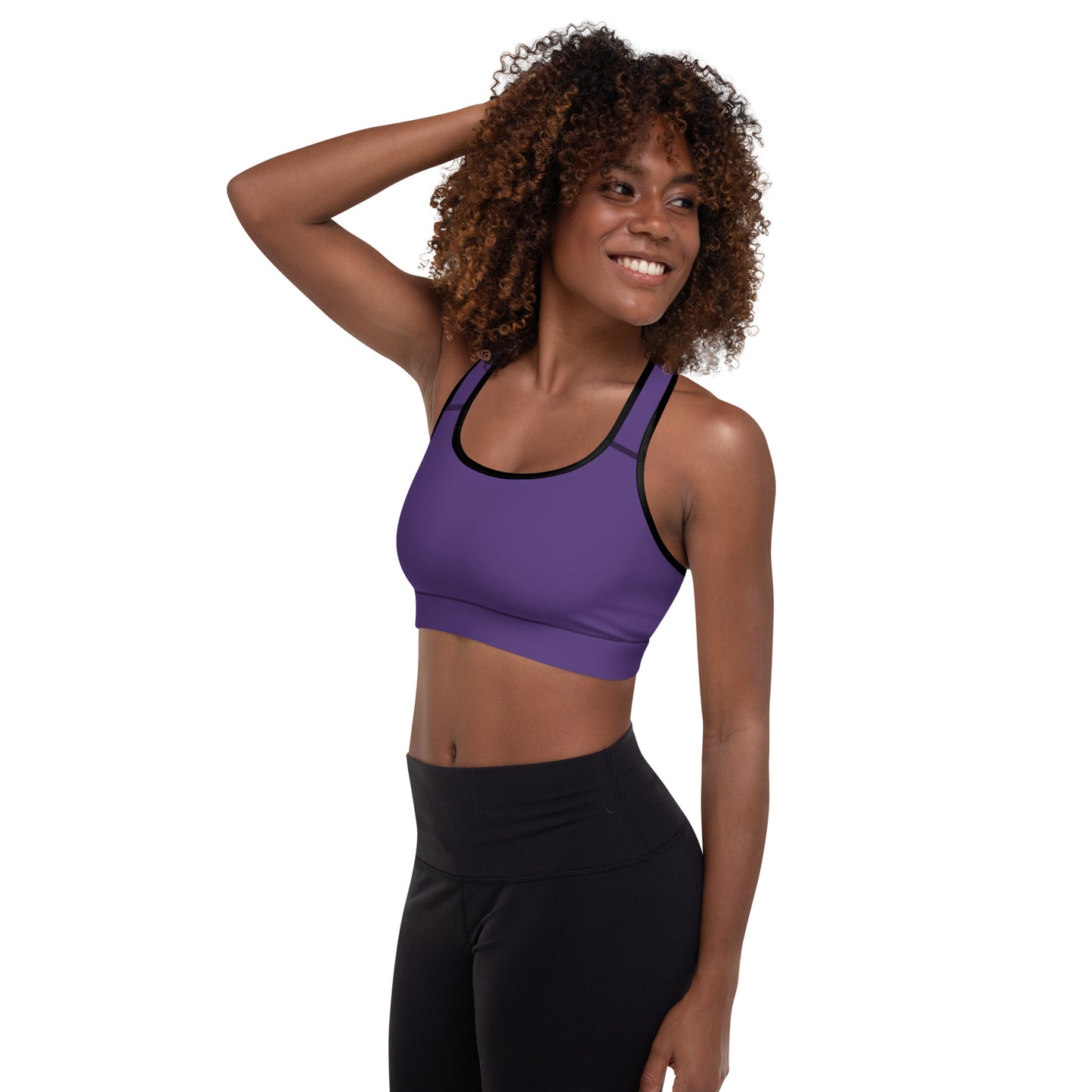 Dark Purple Padded Sports Bra