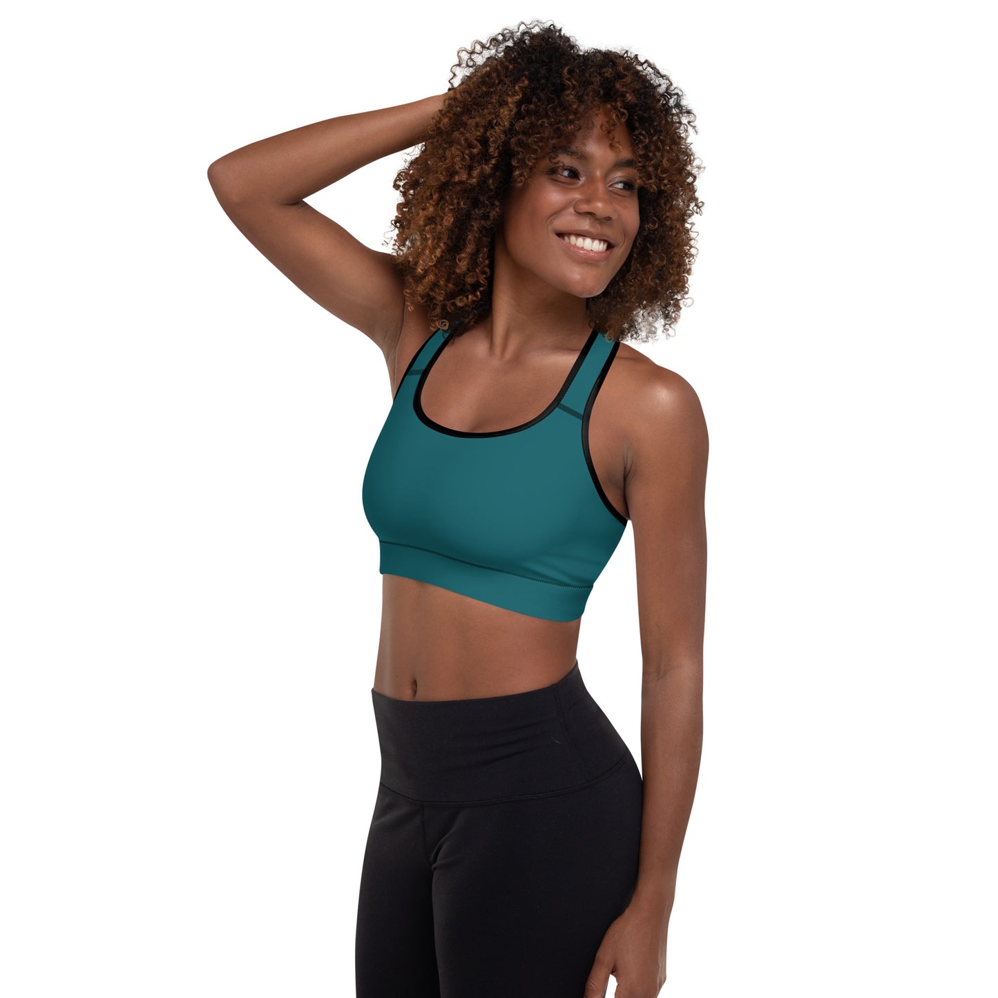 Emerald Green Padded Sports Bra