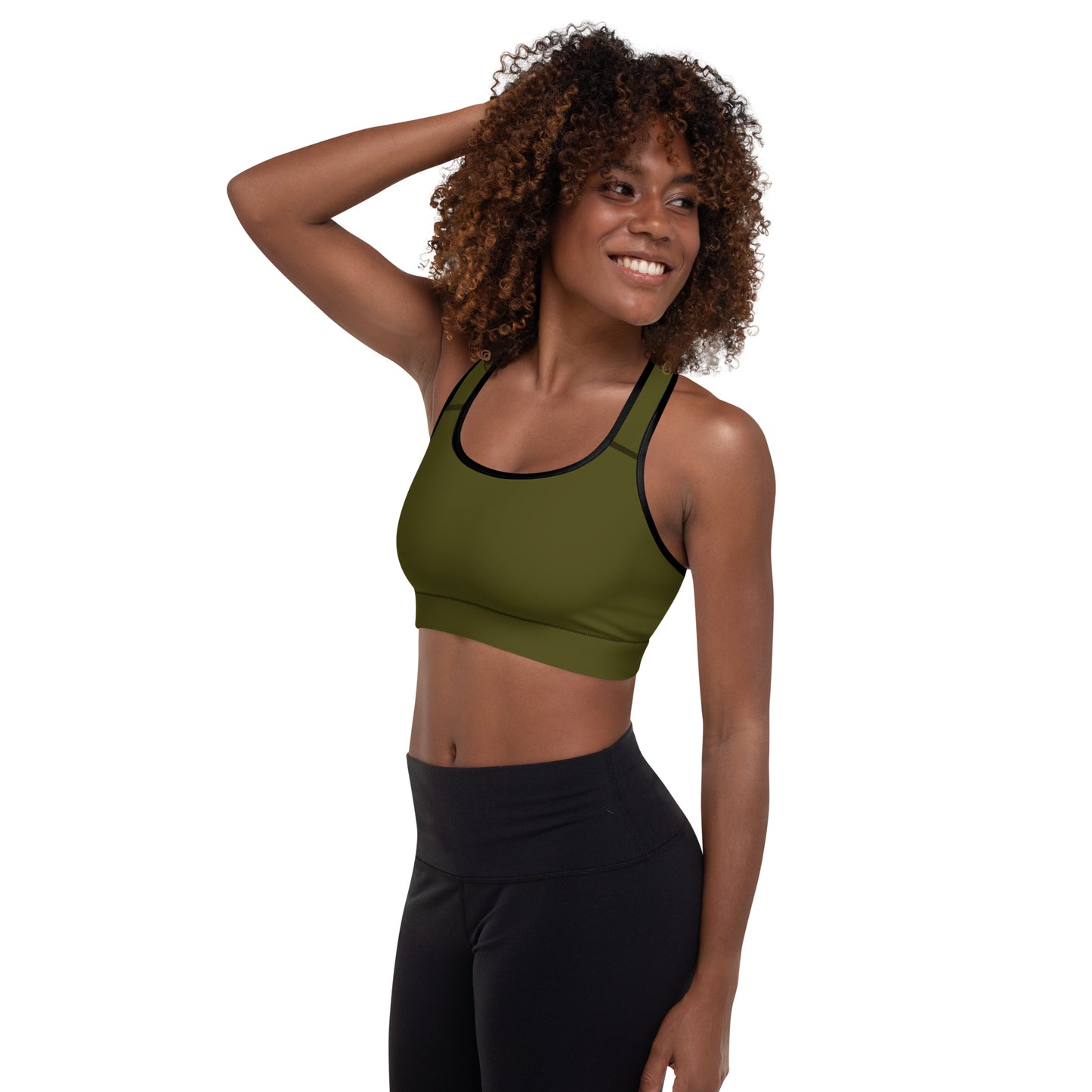 Olive Padded Sports Bra