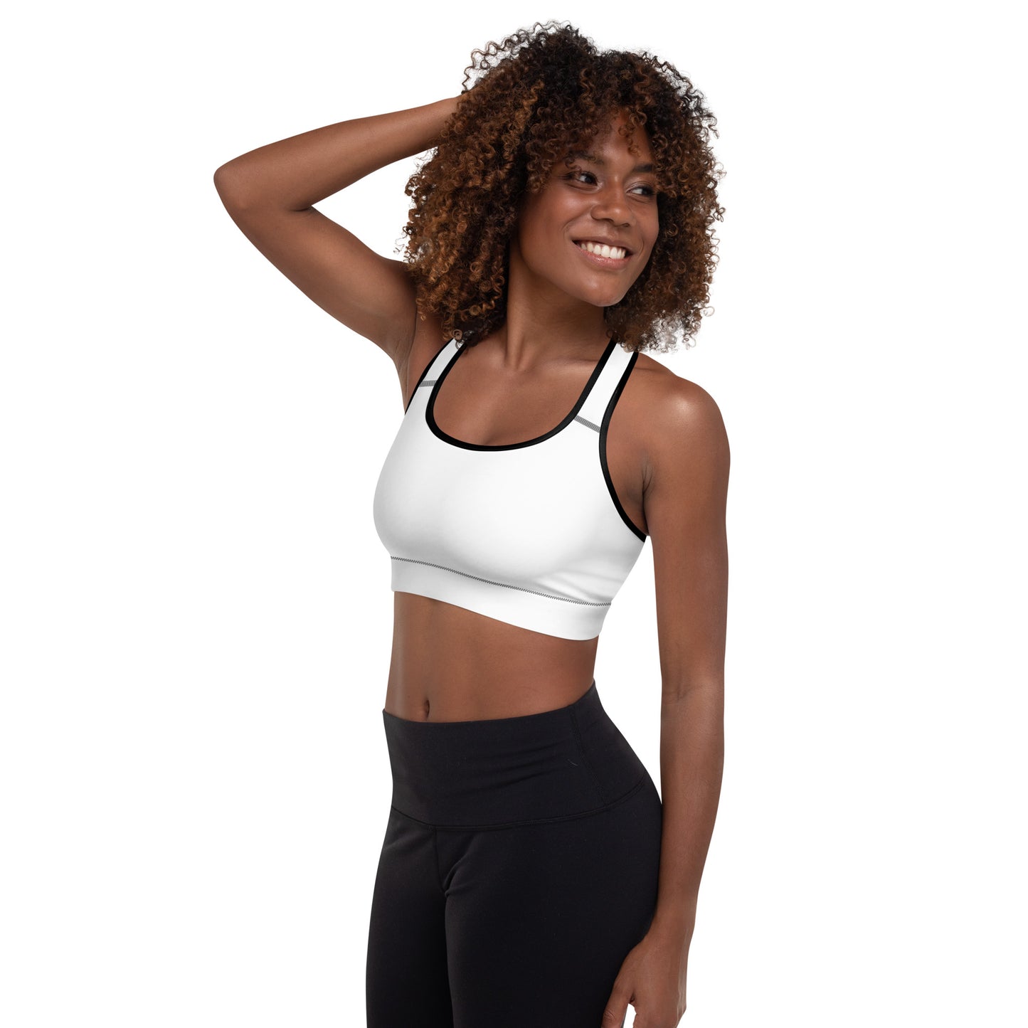 White Padded Sports Bra