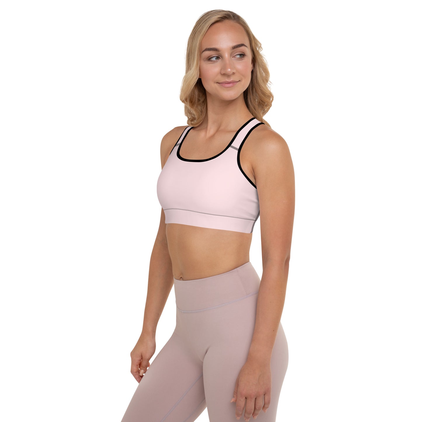 Pastel Pink Padded Sports Bra