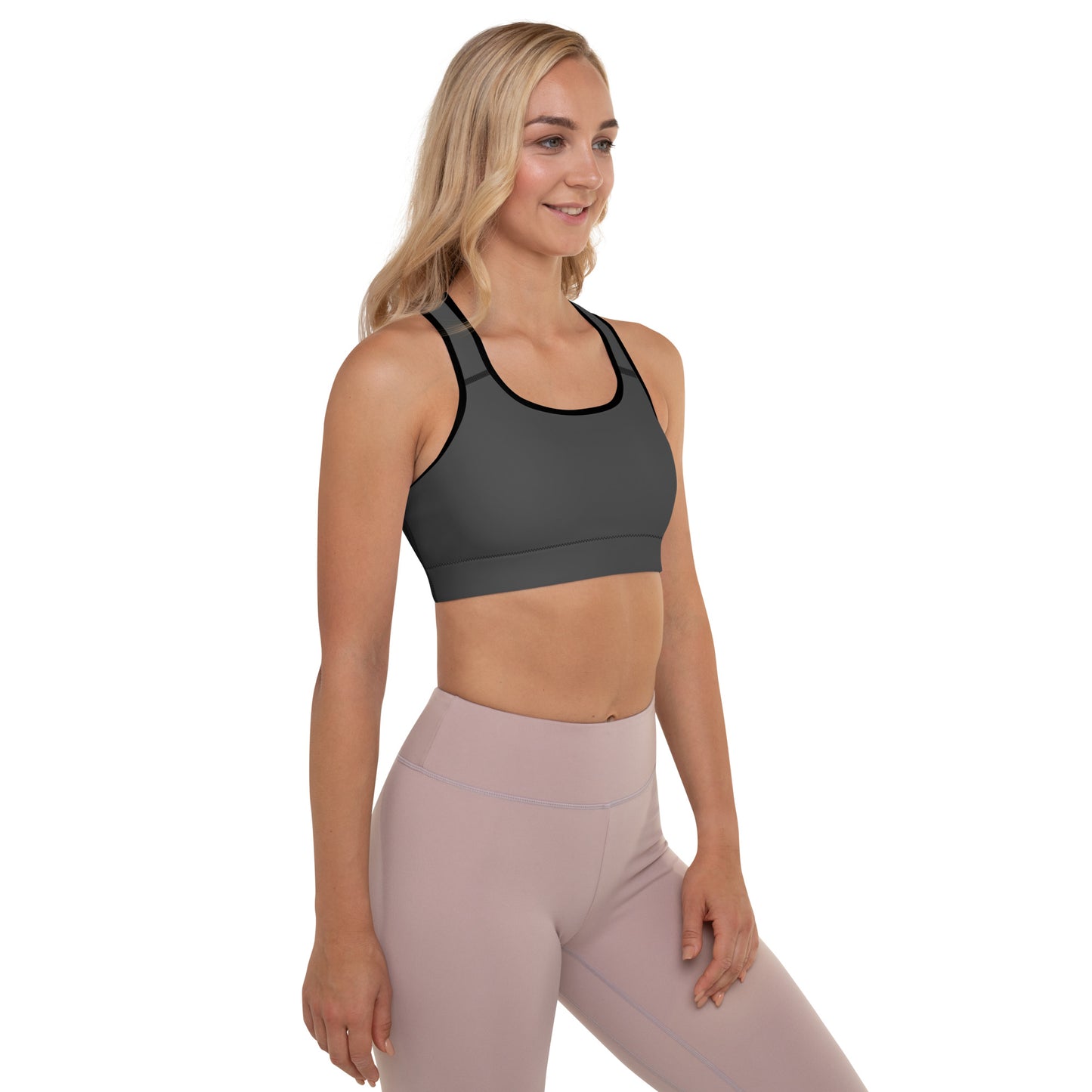 Charcol Padded Sports Bra