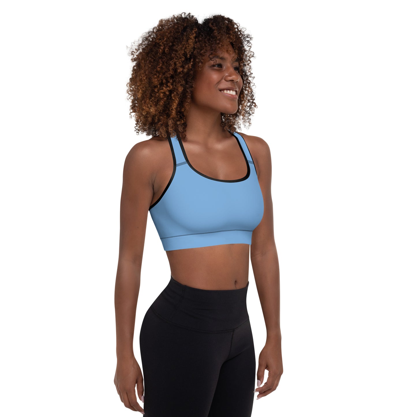 Sky Blue Padded Sports Bra