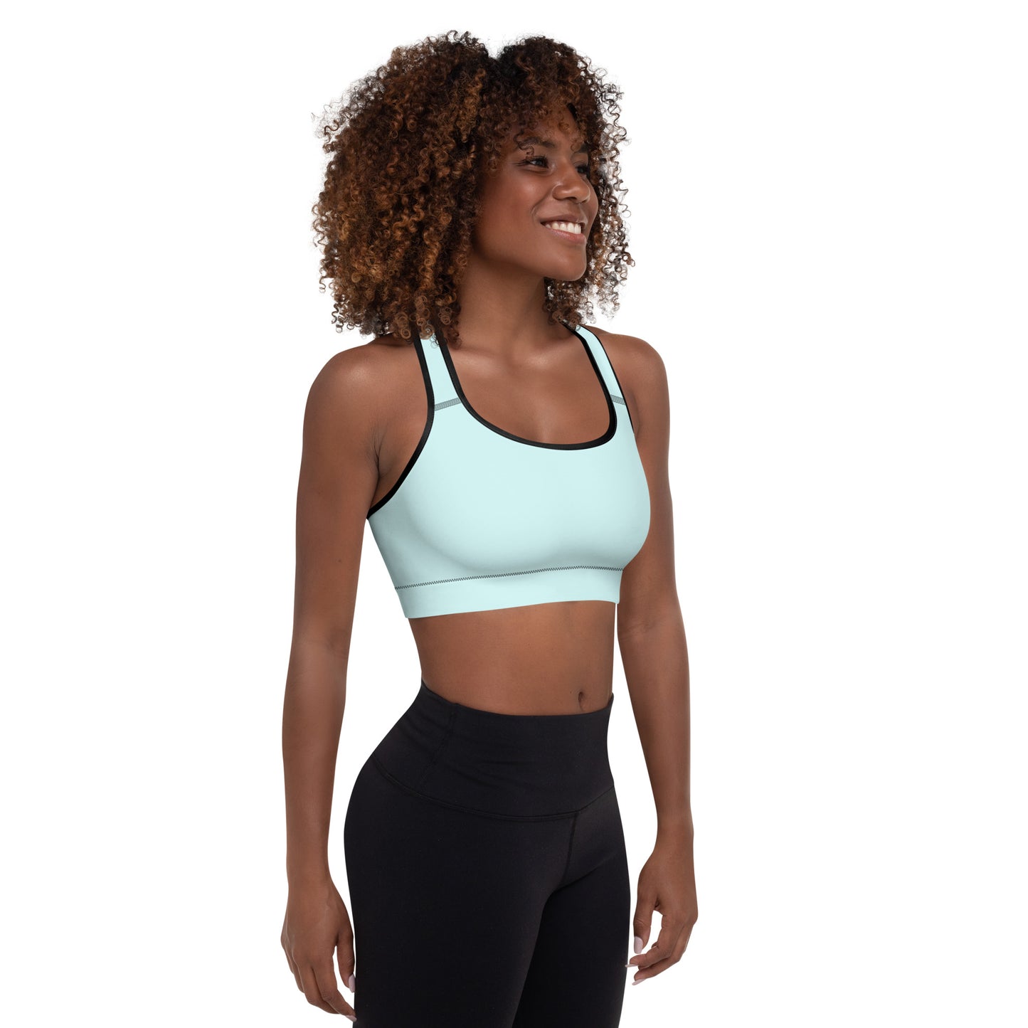 Pastel Blue Padded Sports Bra