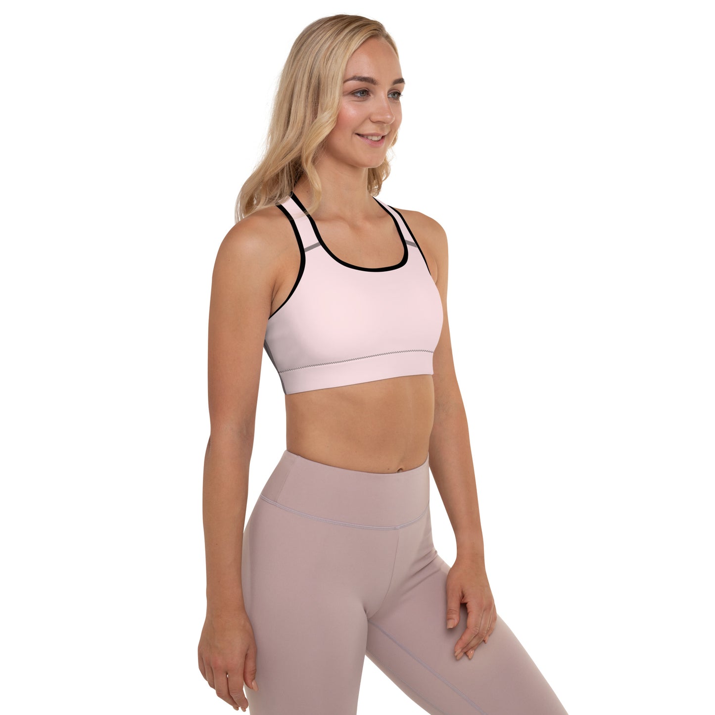 Pastel Pink Padded Sports Bra