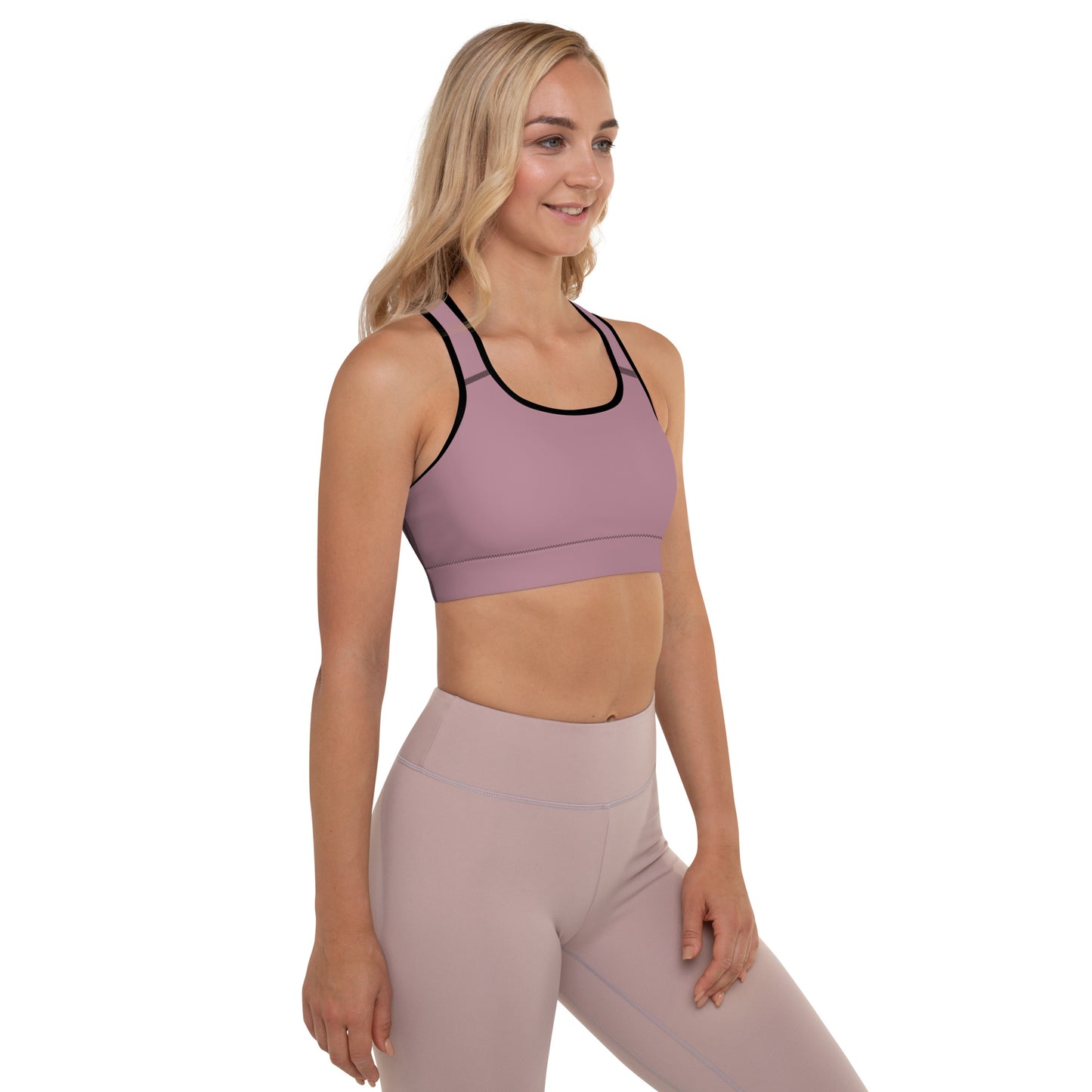 Purple Mauve Padded Sports Bra