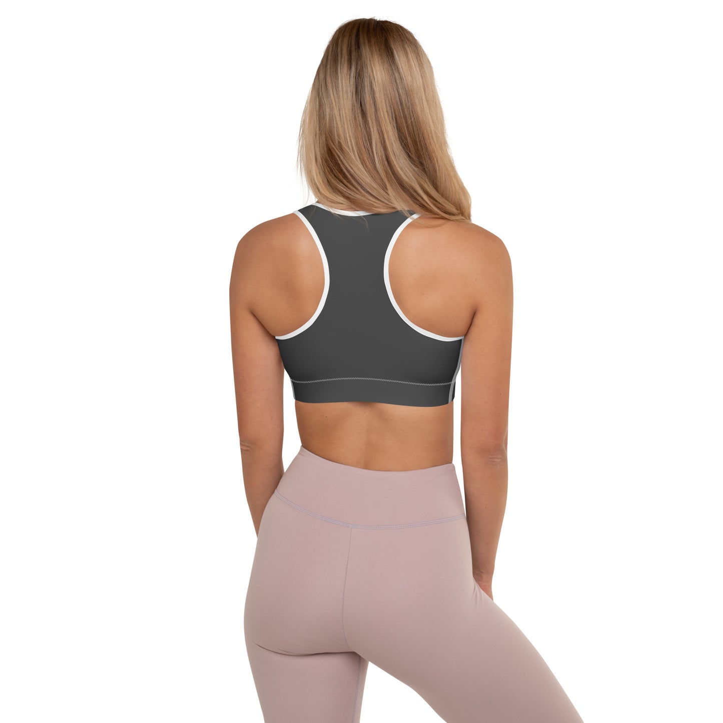 Charcol Padded Sports Bra