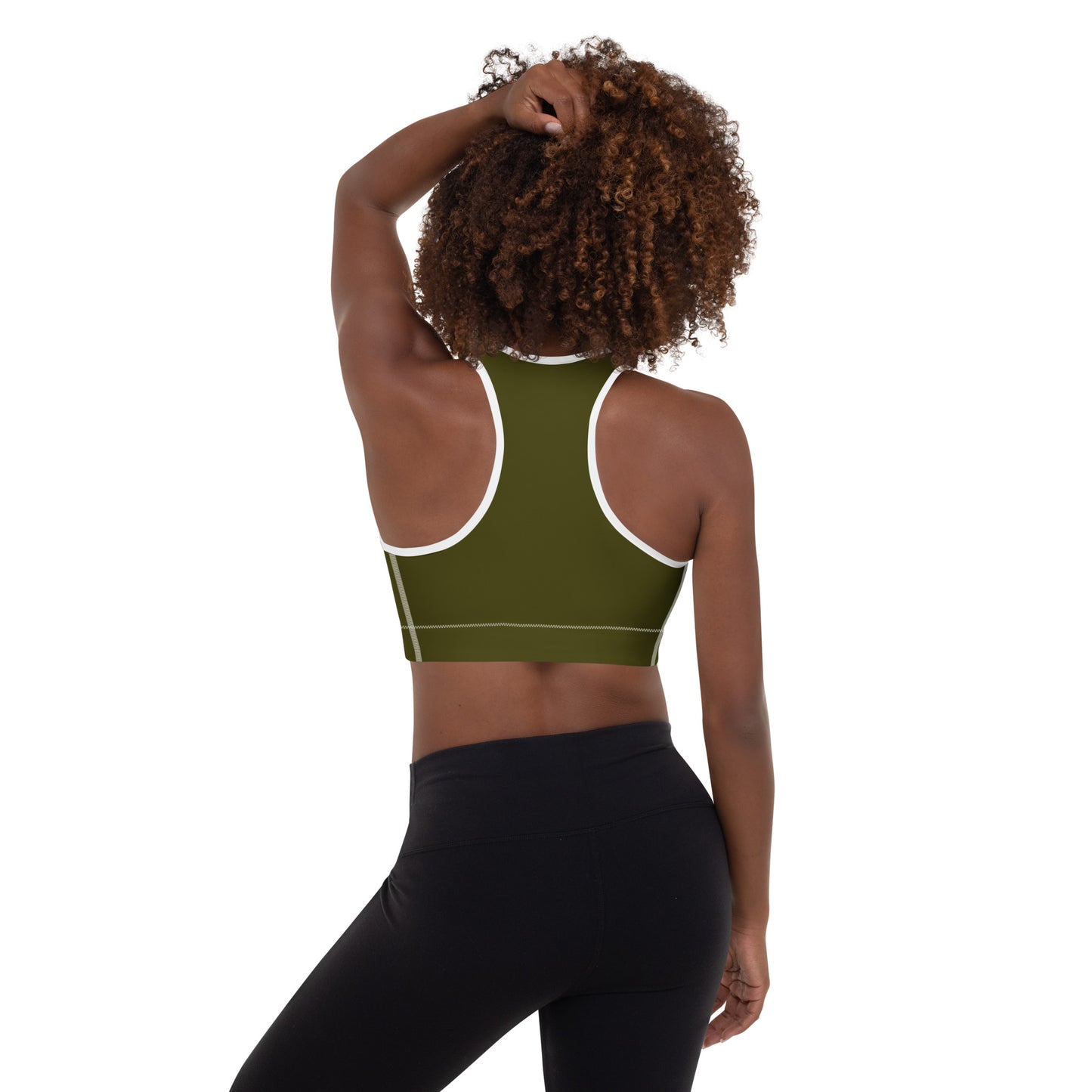 Olive Padded Sports Bra