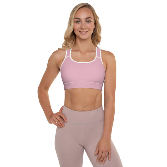 Neutral Pink Padded Sports Bra