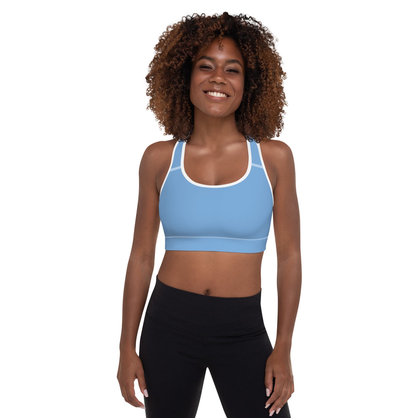 Sky Blue Padded Sports Bra