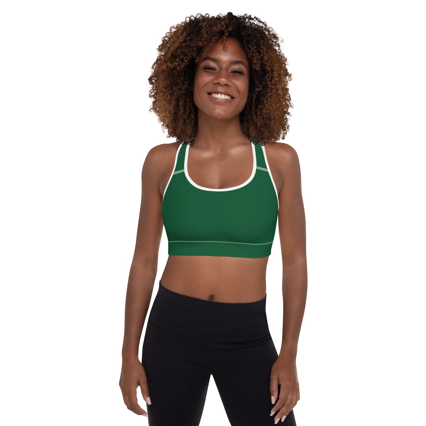 Everglade Green Padded Sports Bra