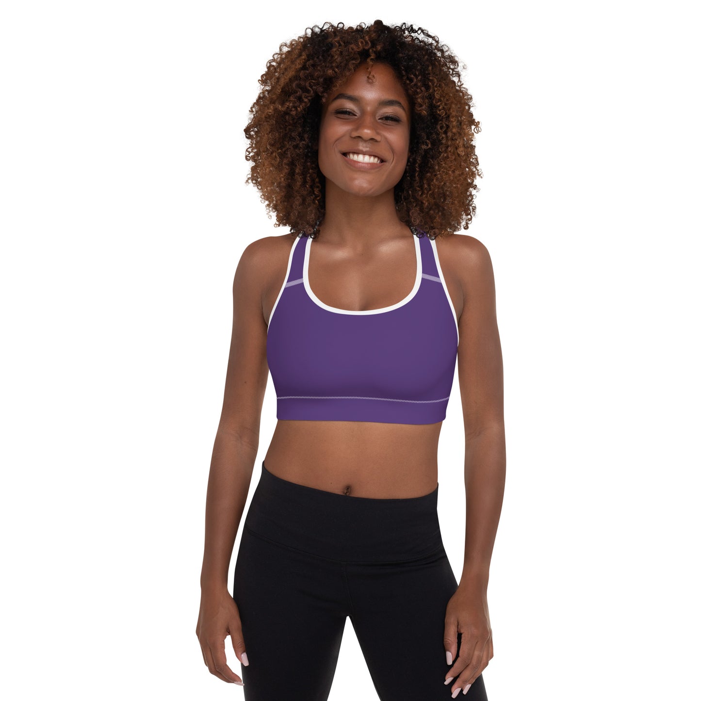 Dark Purple Padded Sports Bra