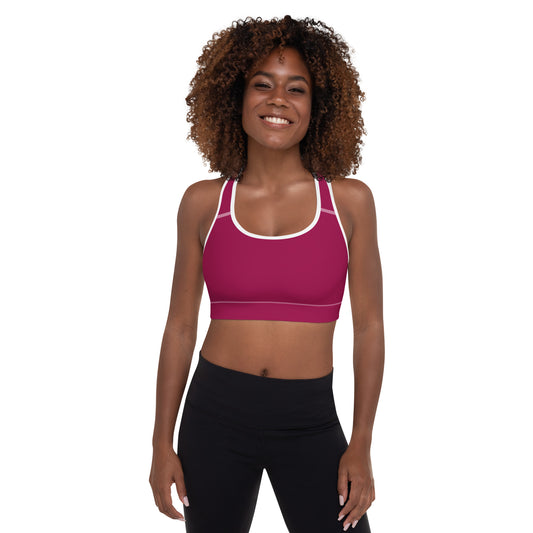 Raspebbry Padded Sports Bra