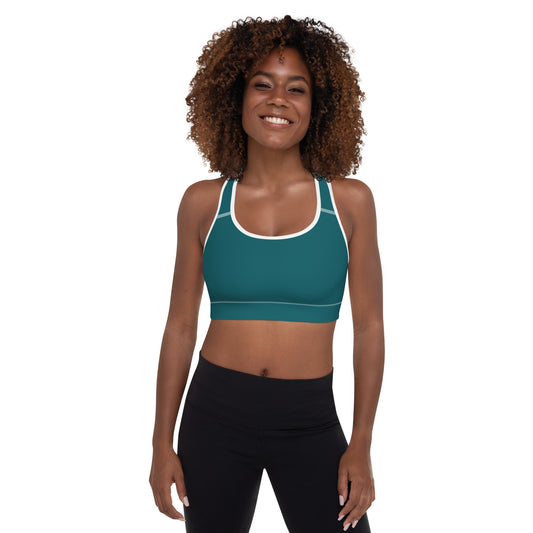 Emerald Green Padded Sports Bra