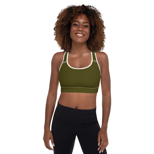 Olive Padded Sports Bra