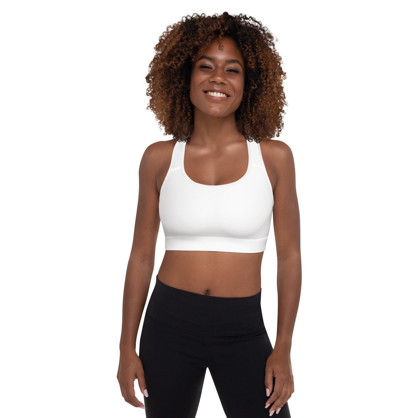 White Padded Sports Bra