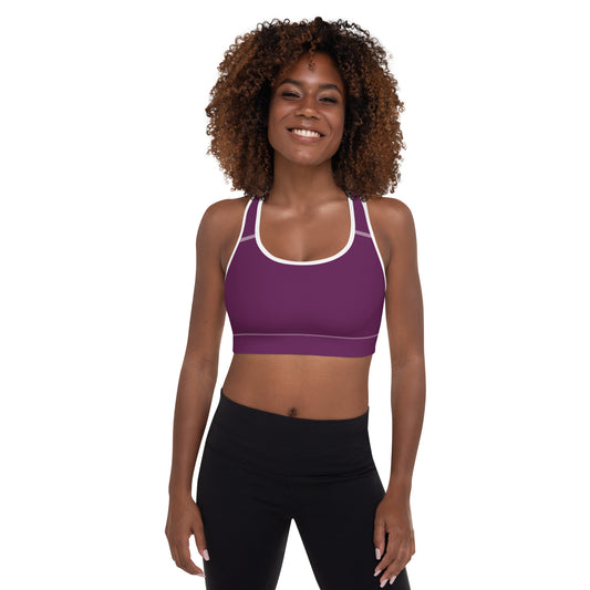 Magenta Purple Padded Sports Bra