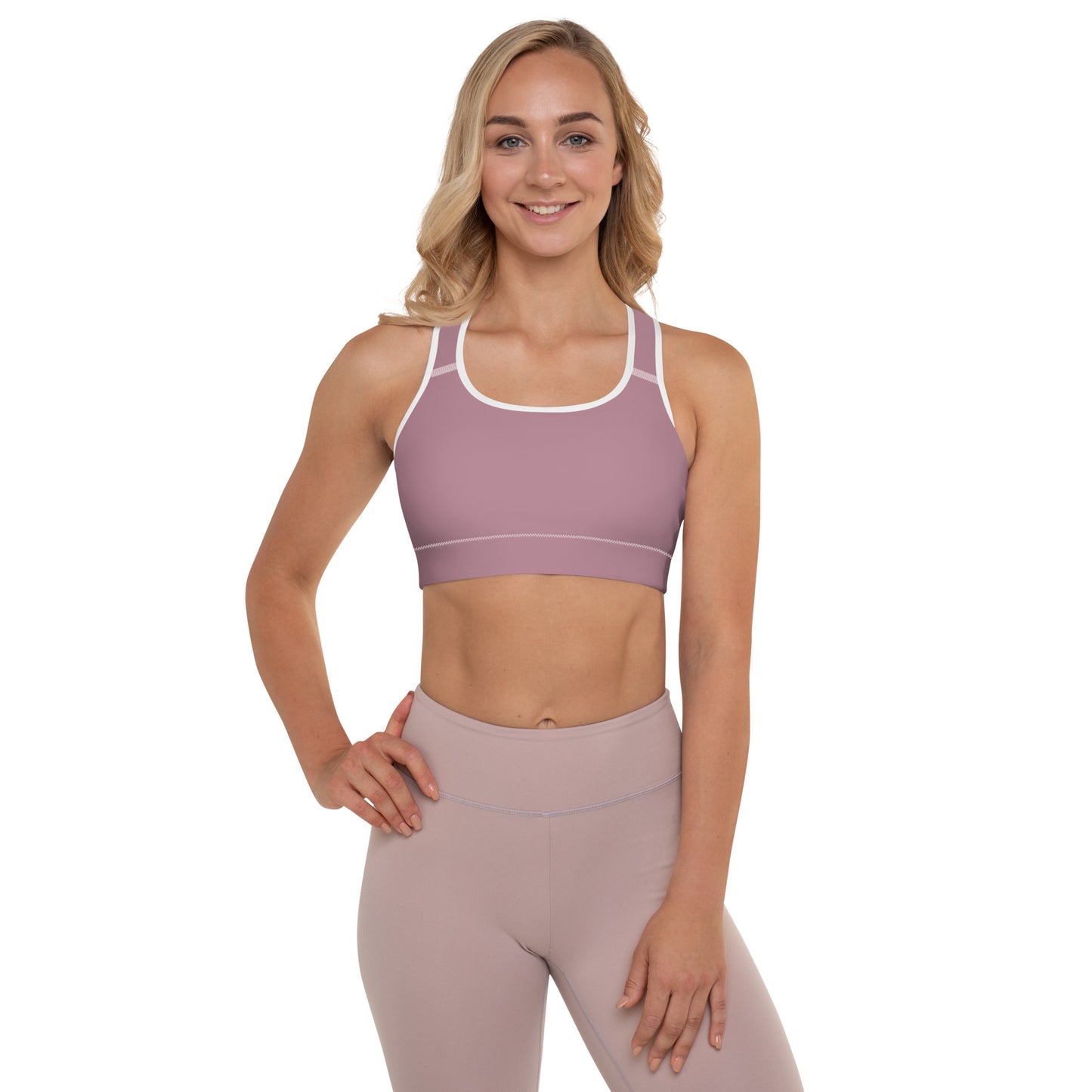 Purple Mauve Padded Sports Bra