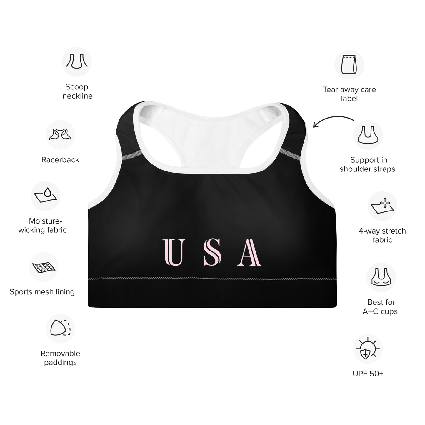 Women's Cycling Padded Sports Bra