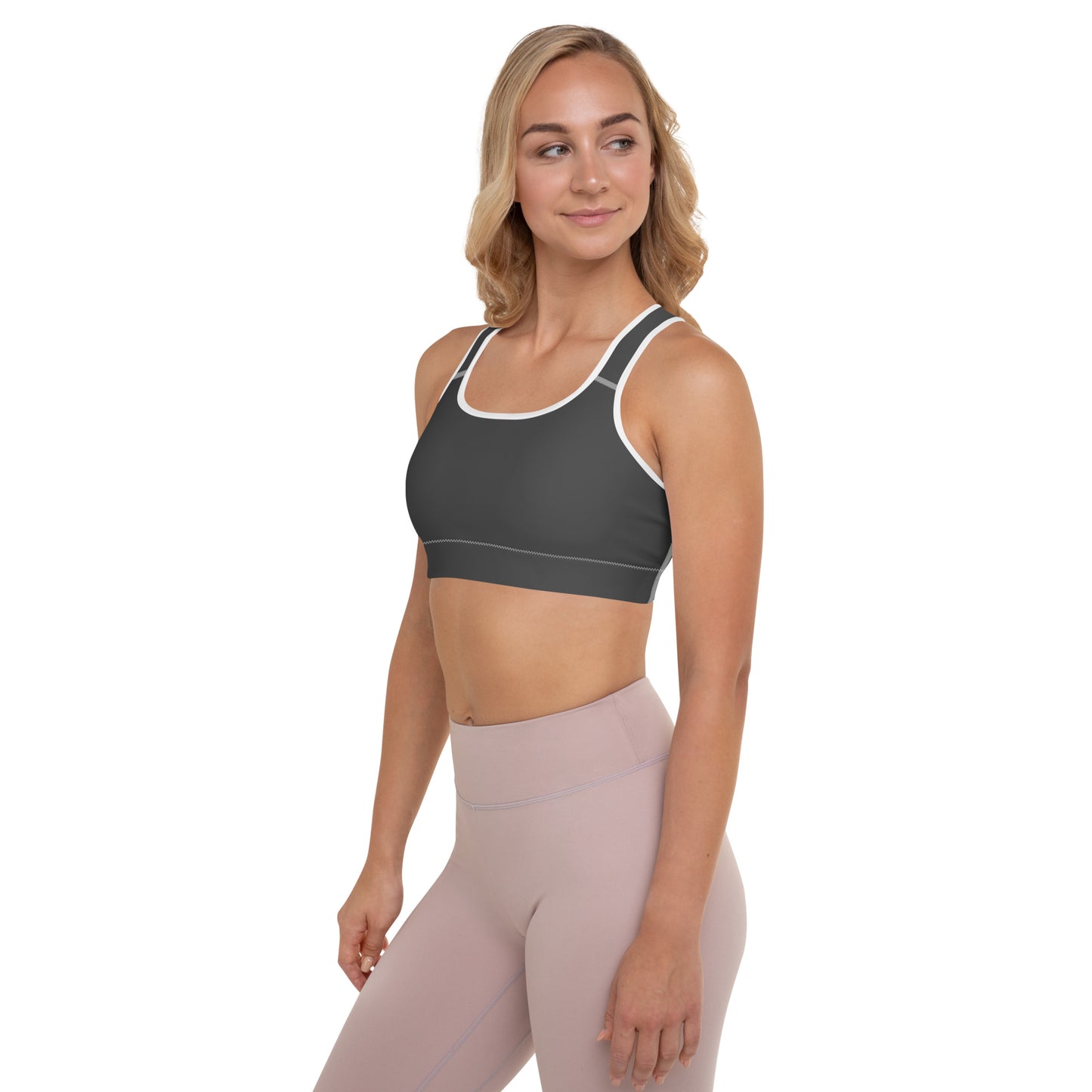 Charcol Padded Sports Bra