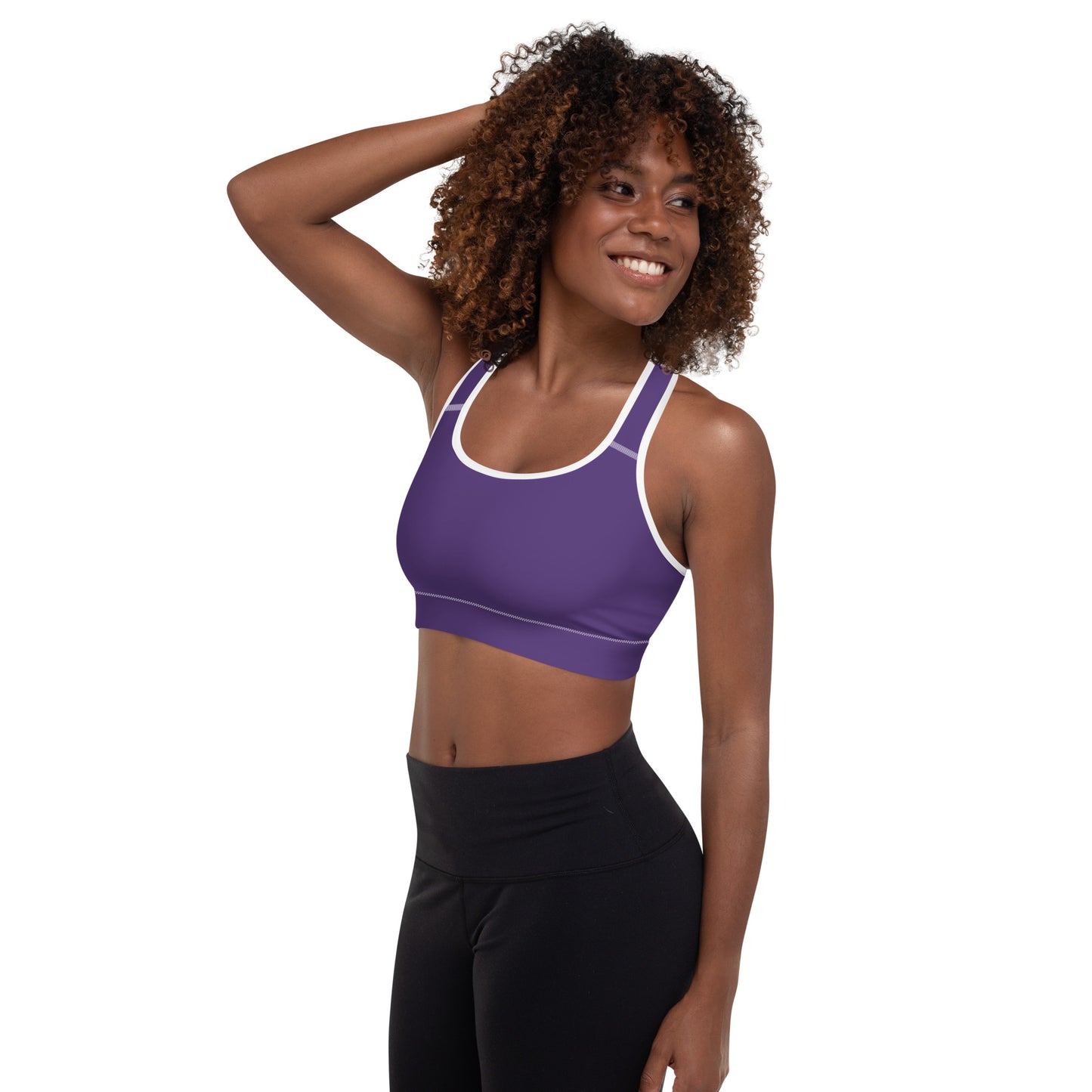 Dark Purple Padded Sports Bra