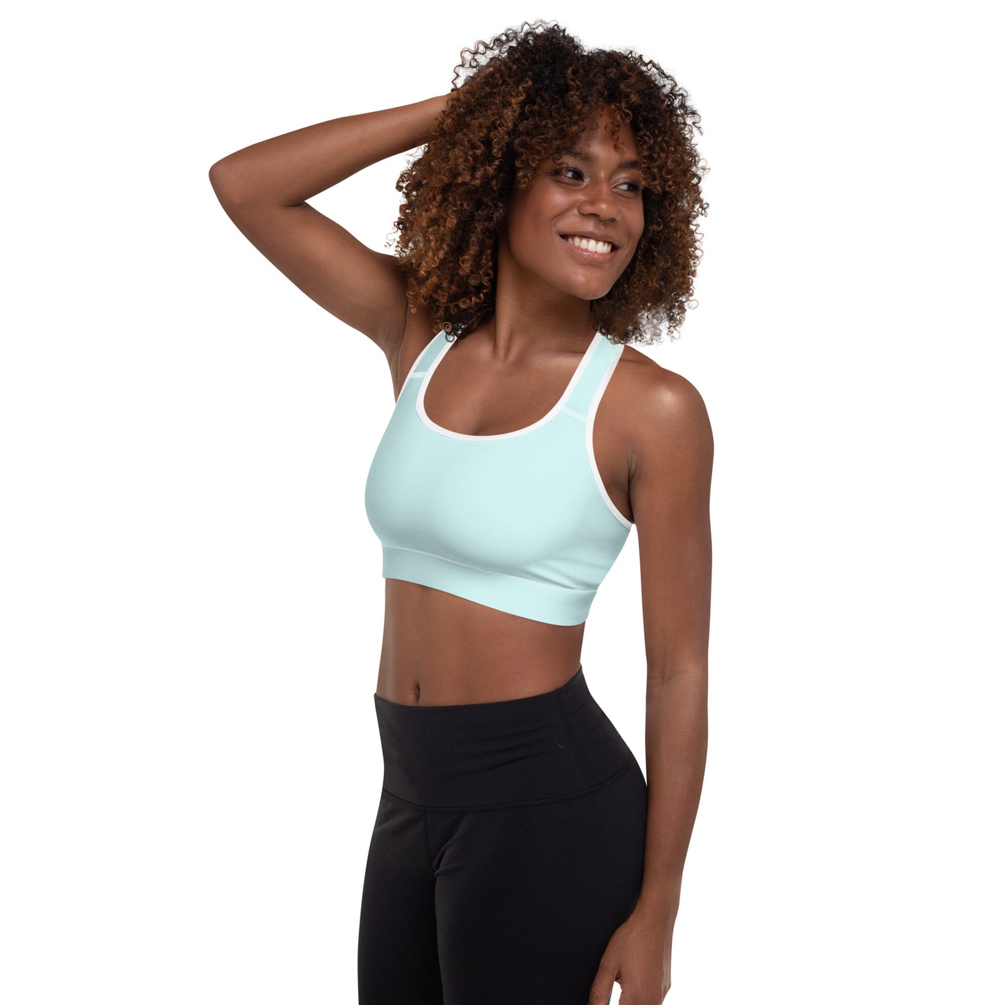 Pastel Blue Padded Sports Bra